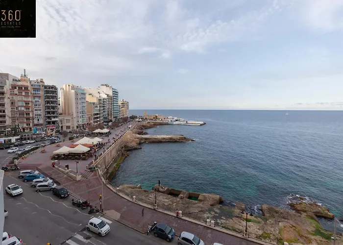 Breathtaking Seafront 3bd W/ Balcony, Coast By 360 Estates Слима